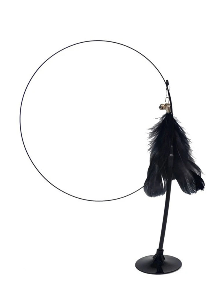 Cat Teaser Stick With Bell and Feather Fun - Smarsty