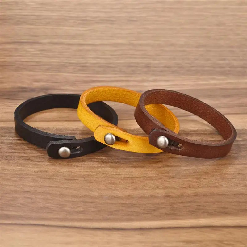 Vintage Genuine Leather Wrap Bracelet Durable Punk Wristband - Smarsty