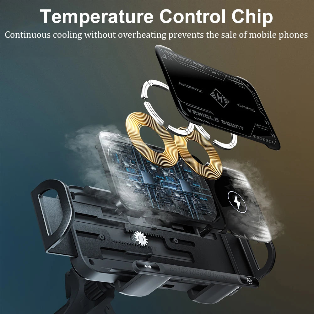 Car Wireless Charger Dual Coil Fold Screen Fast Charge - Smarsty