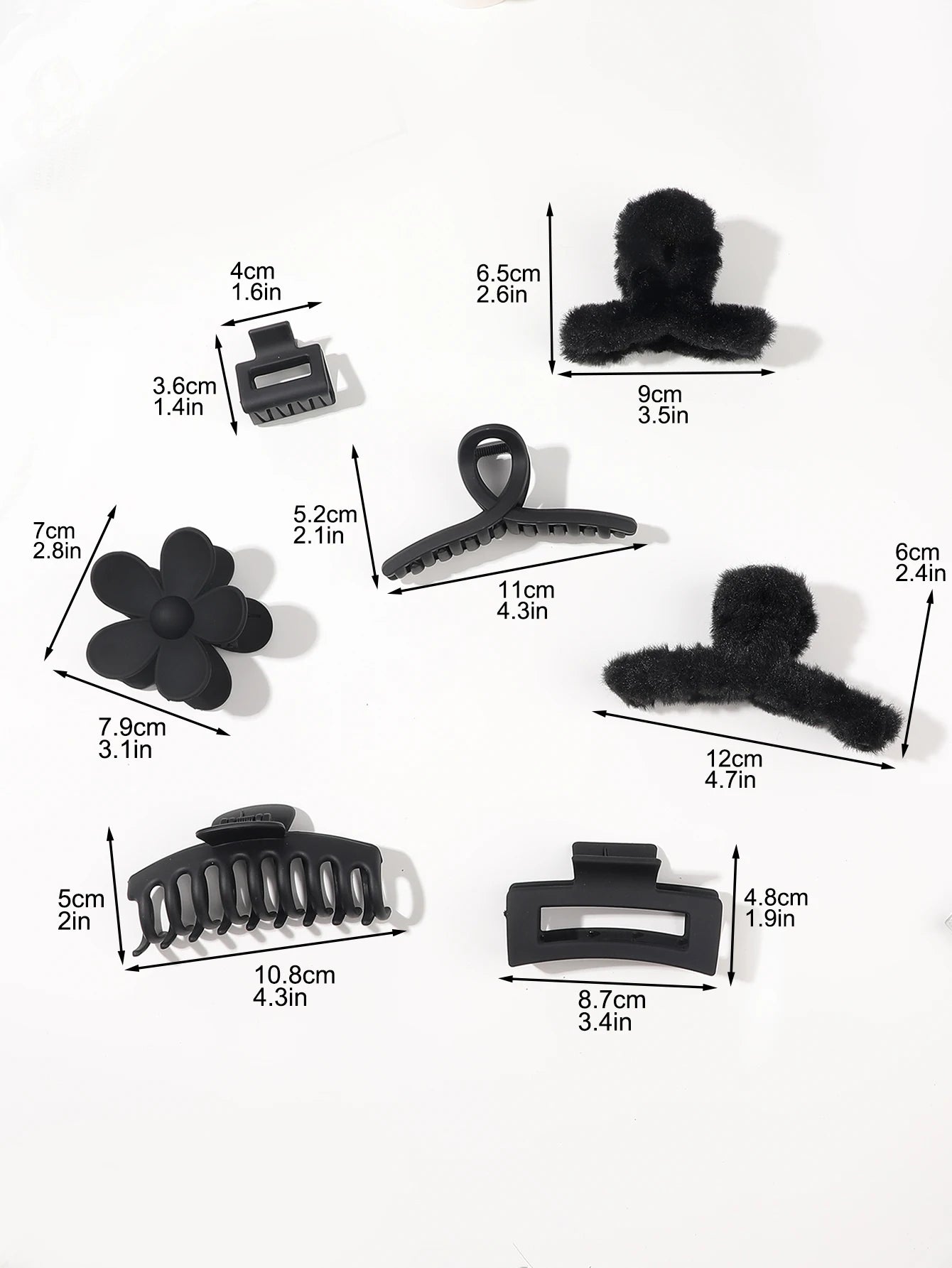 Neutral Color Large Matte Hair Claw Clips Strong Hold - Smarsty