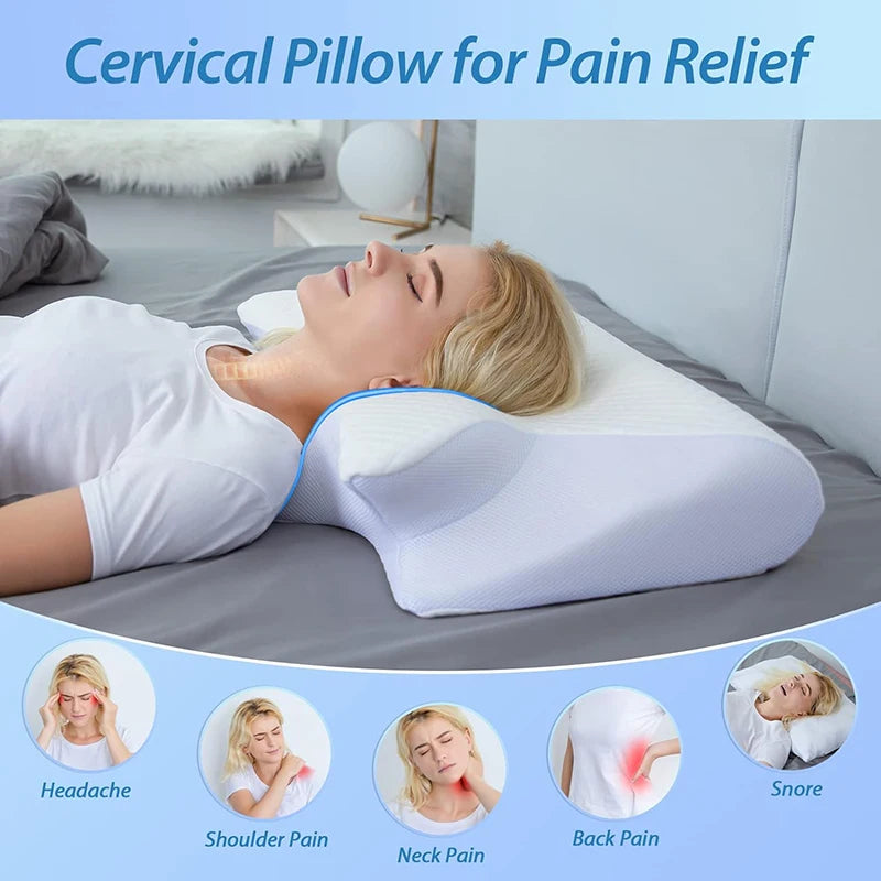 Memory Foam Cervical Pillow for Neck Pain Relief - Smarsty