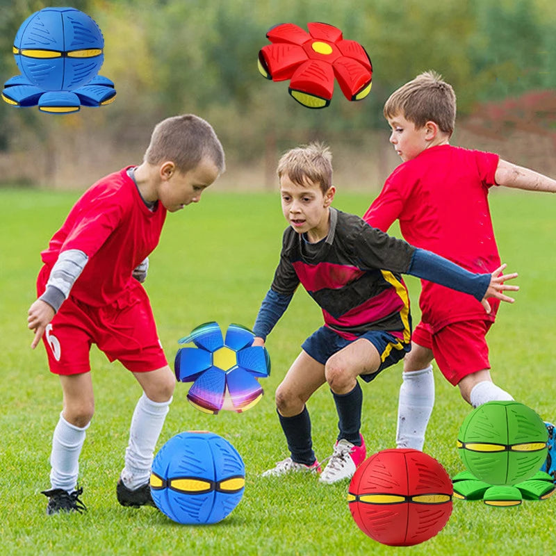 Blue Flying Saucer Ball Outdoor Parent Children Toy Foot Magic Deformation Foot Pressure Decompression Vent Ball - Smarsty