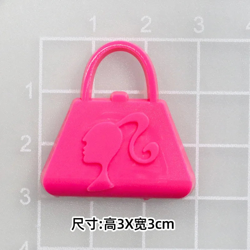 MINISO 20P Cute Cartoon PVC Pink Fashion Barbie Shoe Flowers DIY Hole Shoes Sandals Charm Shoes Accessories Party Festival Gifts
