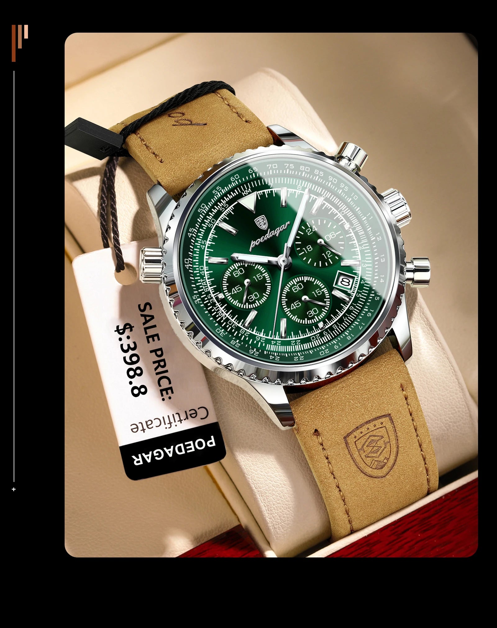 Luxury Waterproof Quartz Chronograph Watch for Men - Smarsty
