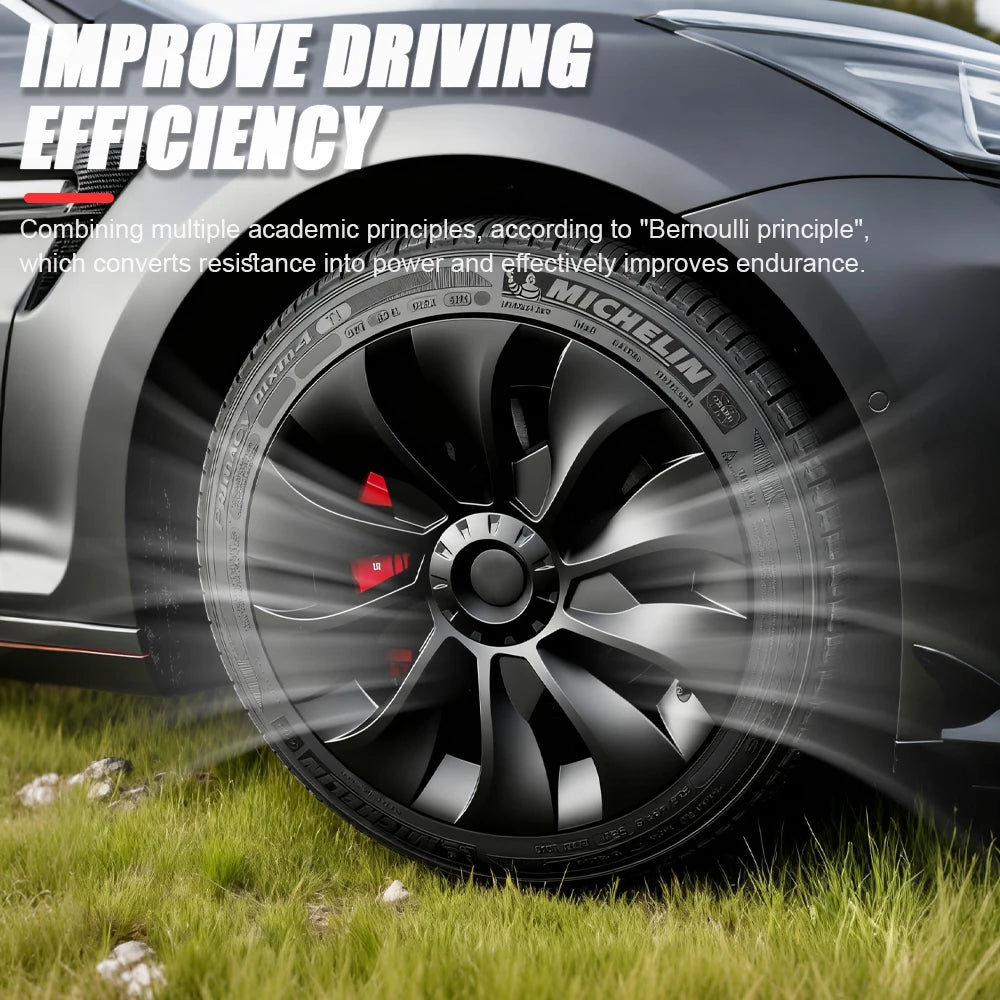 4PCS Hub Cap Performance Replacement Wheel Cap Automobile Full Rim Cover Accessories for Tesla Model 3 18 Inch Hubcap 2018-2023