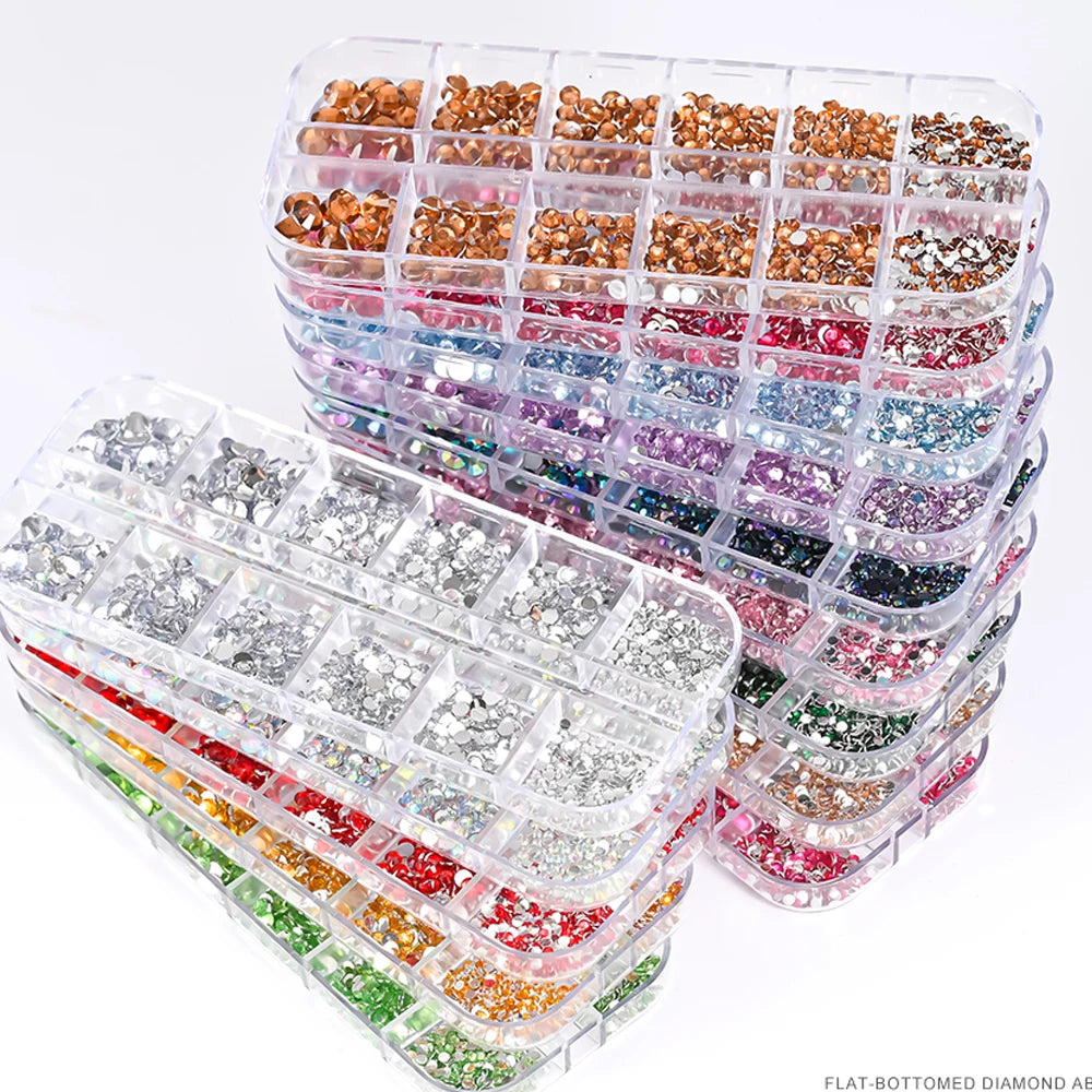 Mixed Nail Rhinestones with Shiny Clear Colors for Stunning Nail Art - Smarsty