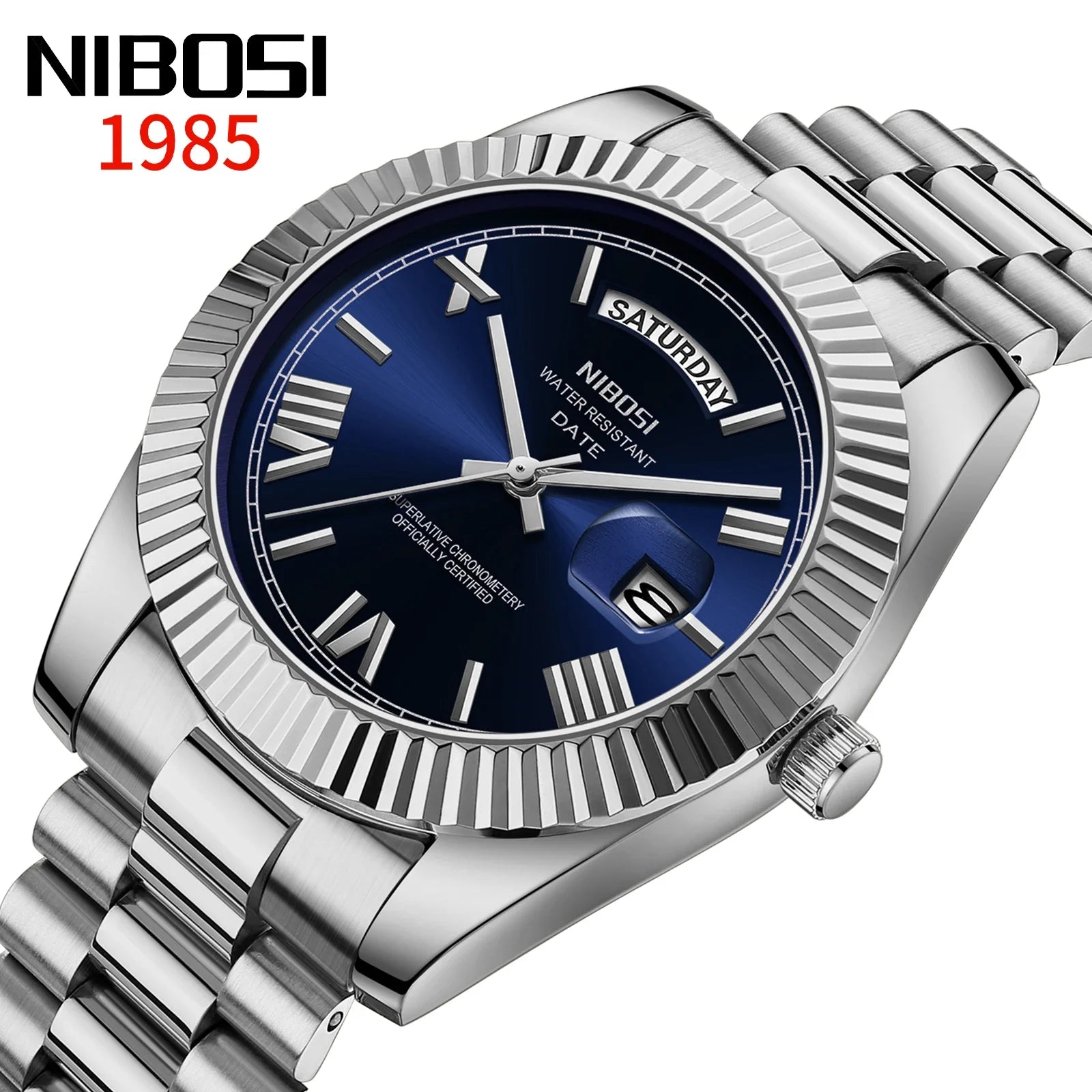 NIBOSI Luxury Stainless Steel Quartz Watch for Men - Smarsty
