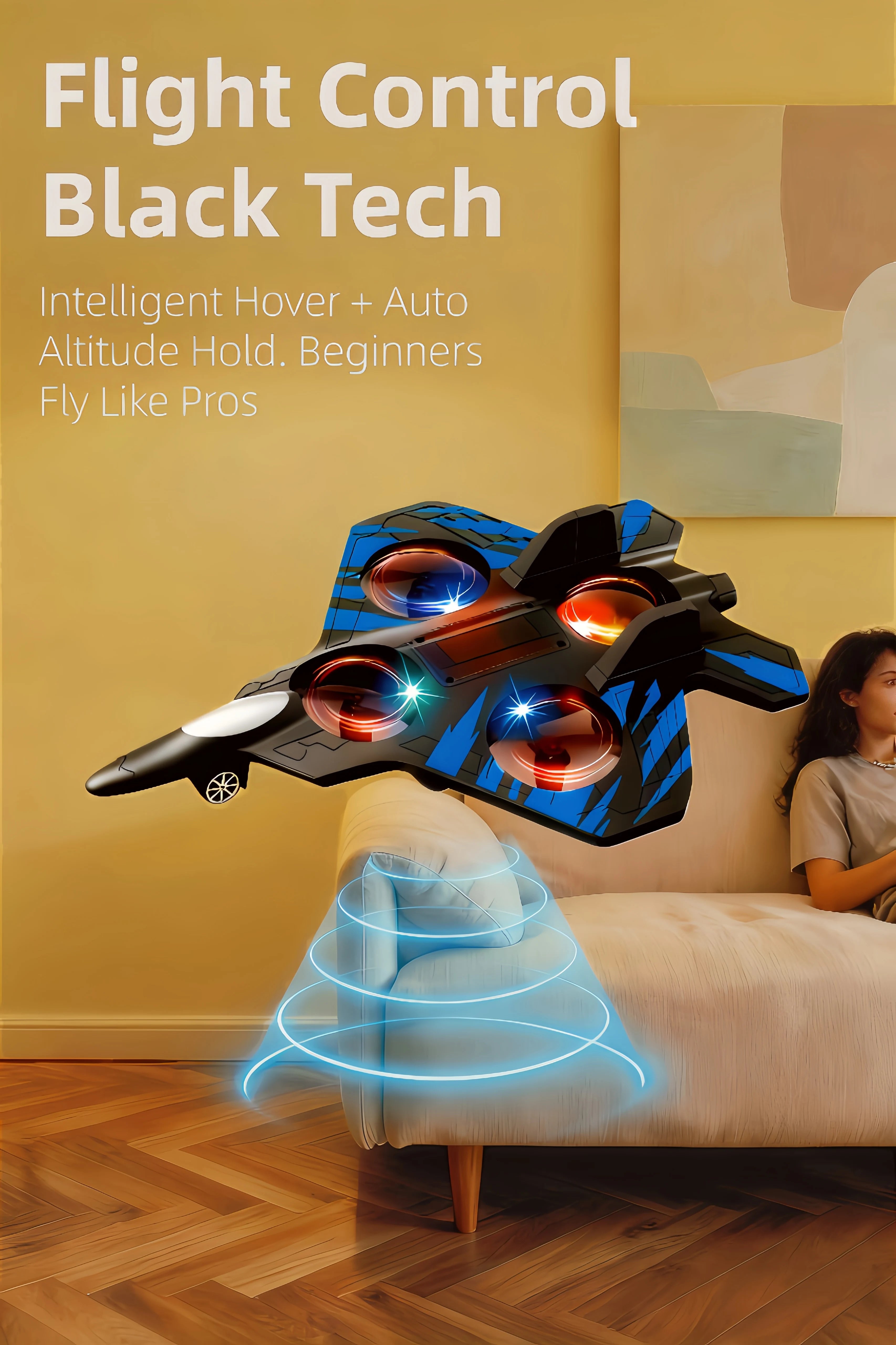Glider Flying Helicopter RC Hobby Jet Plane 2.4G Stunt Remote Control Foam Fighter Airplane Toy With Light