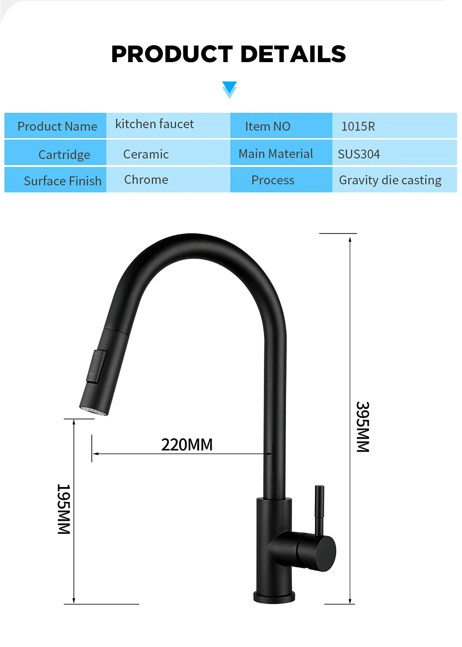 Smart Touch Kitchen Faucet with Sensor Control - Smarsty