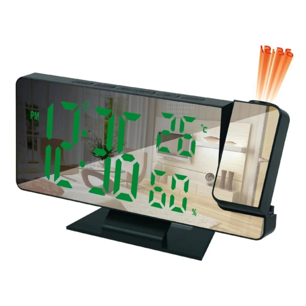 180 Degree Projection Digital Alarm Clock with Temperature Display - Smarsty