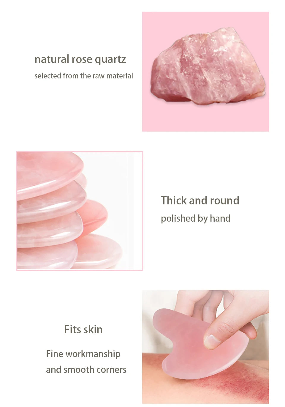 Rose Pink Gua Sha Massage Board for Face Lift - Smarsty