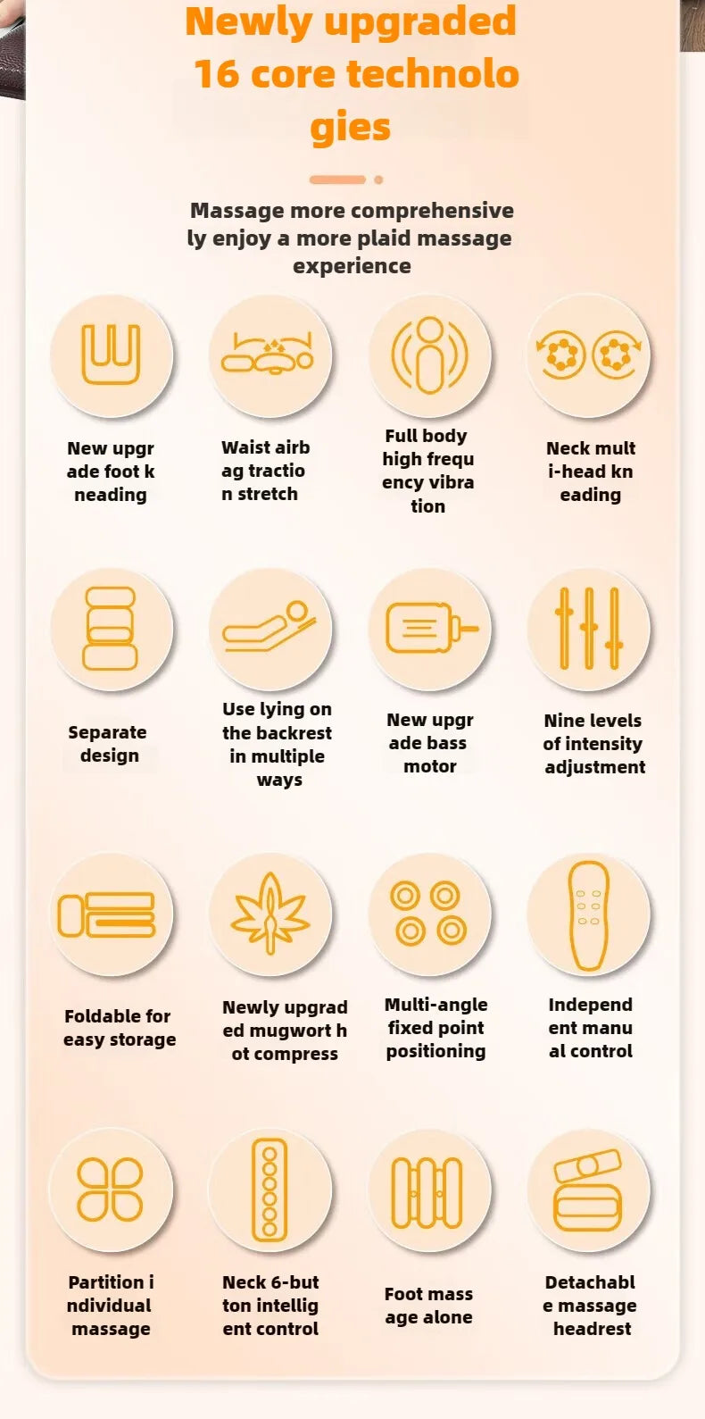 Electric Full Body Massage Mattress With Heat Relief - Smarsty