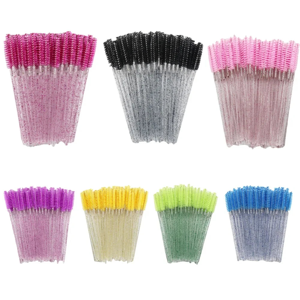 50 Pcs Disposable Eyelash Brushes for Perfect Makeup - Smarsty