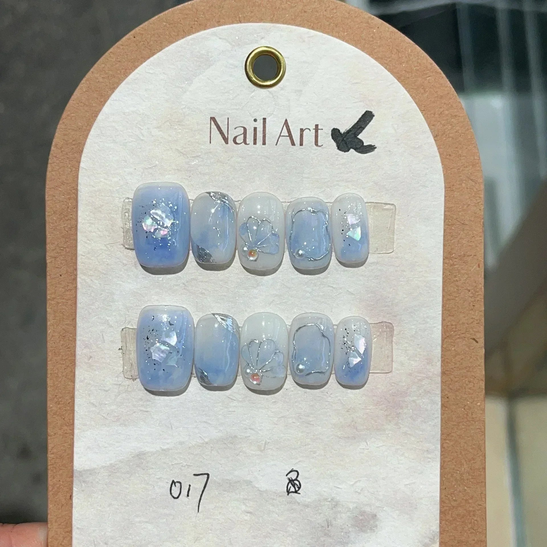Handmade Pink Press On Nails with Rhinestones - Smarsty