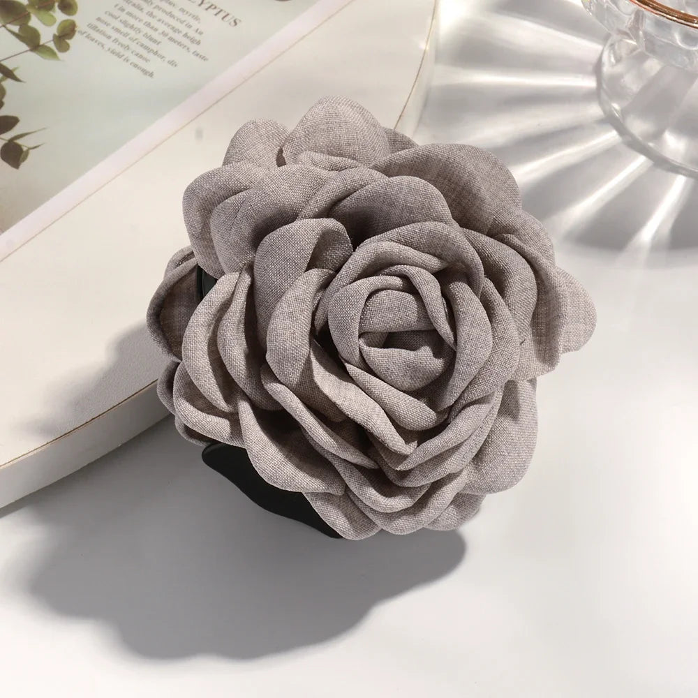 16 Color Rose Flower Hair Claw Clips Medium Secure Grip - Smarsty