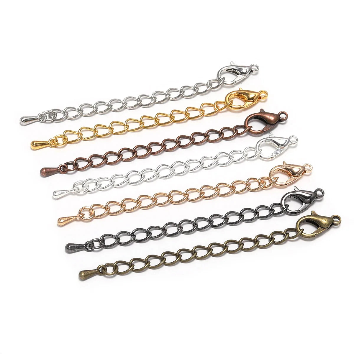 10pcs Extension Chains With Lobster Clasps Adjustable - Smarsty