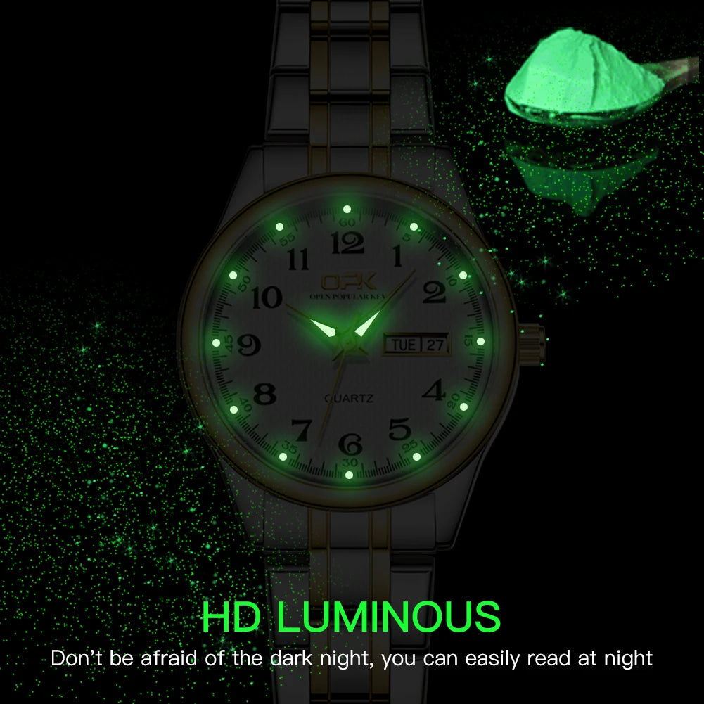 Luxury Waterproof Quartz Watch For Women Stainless Steel Strap - Smarsty