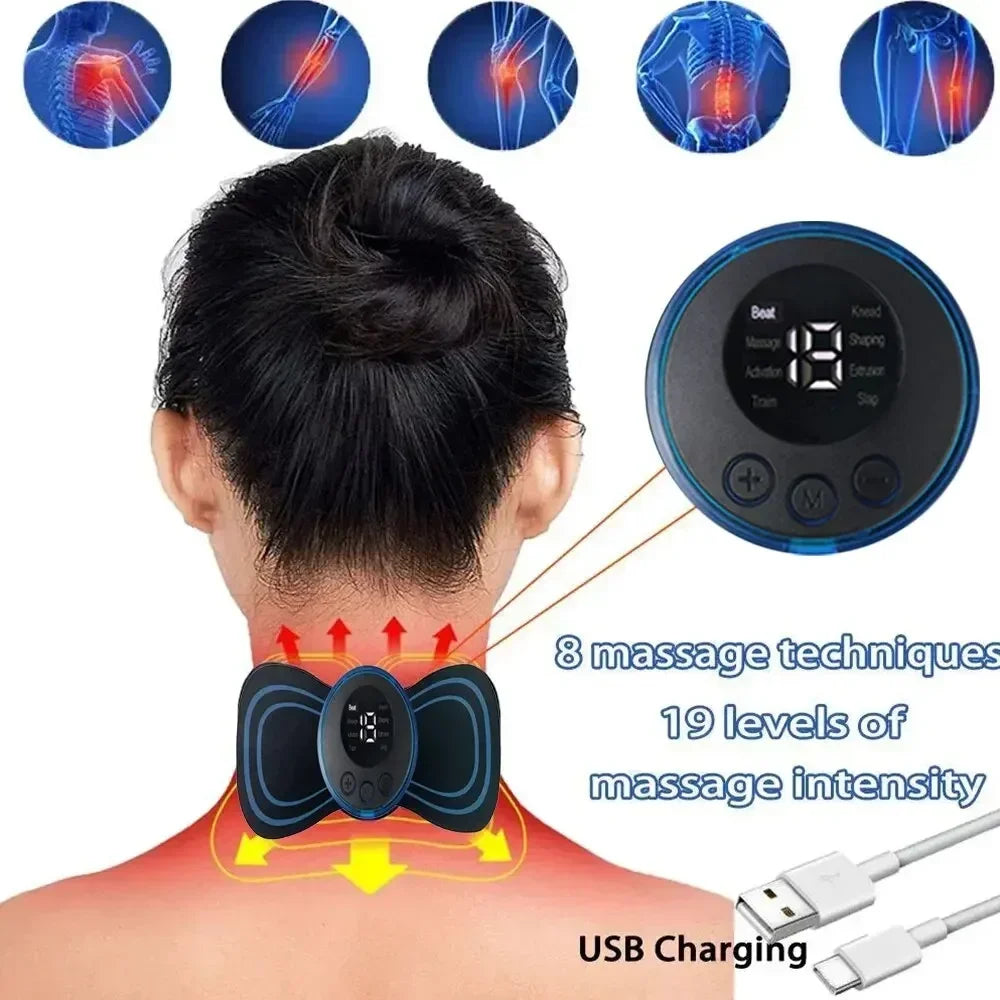 Rechargeable Neck Massager with Customizable Modes for Pain Relief - Smarsty
