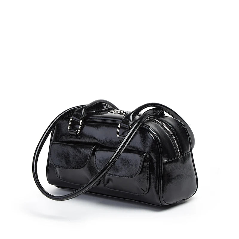 PU Leather Bowling Bag For Women With Multi Pocket Storage - Smarsty