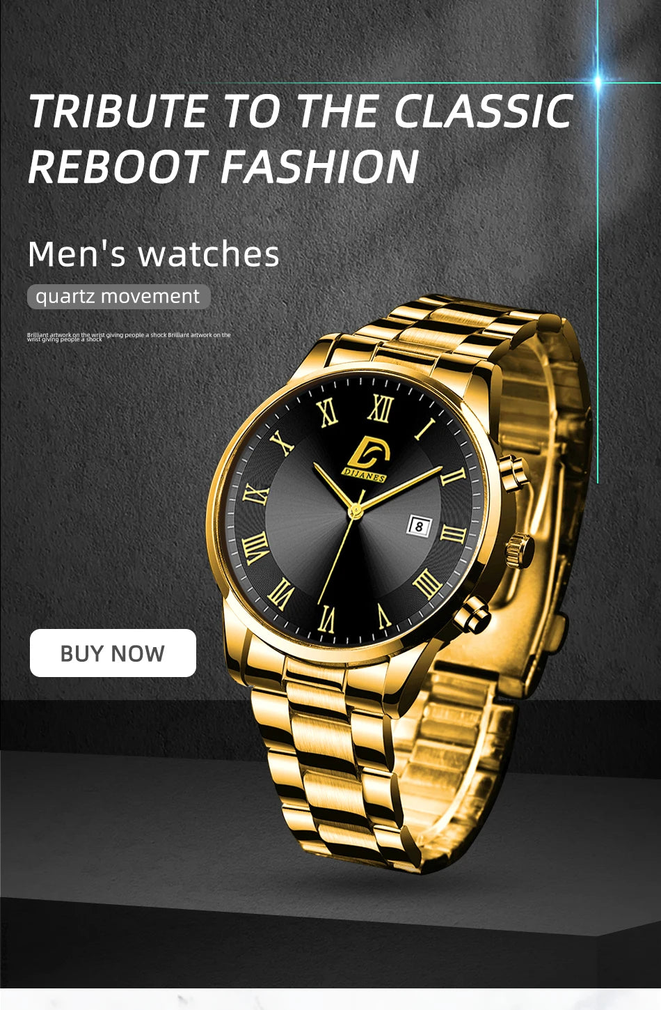 Luxury Minimalist Gold Quartz Watch for Men - Smarsty