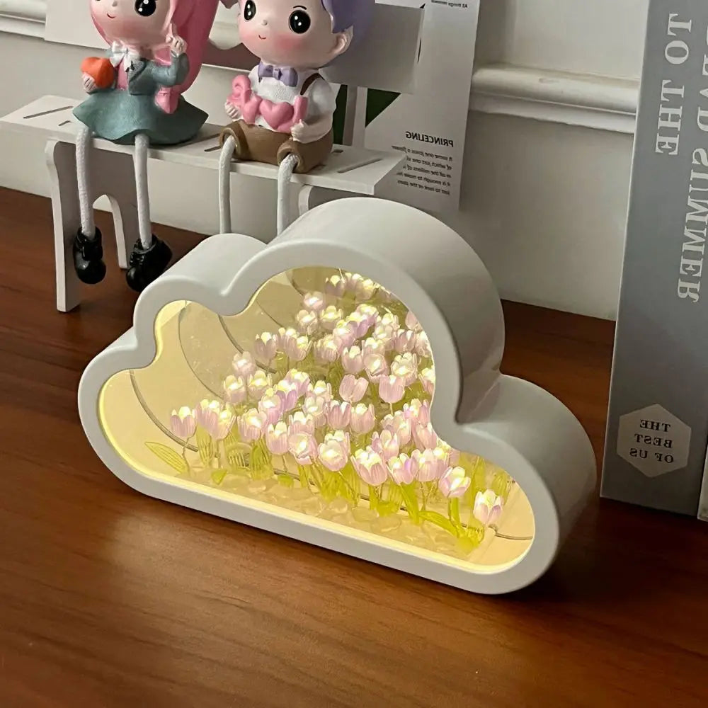 Handmade Tulip Flower LED Night Light for Bedroom Decor - Smarsty