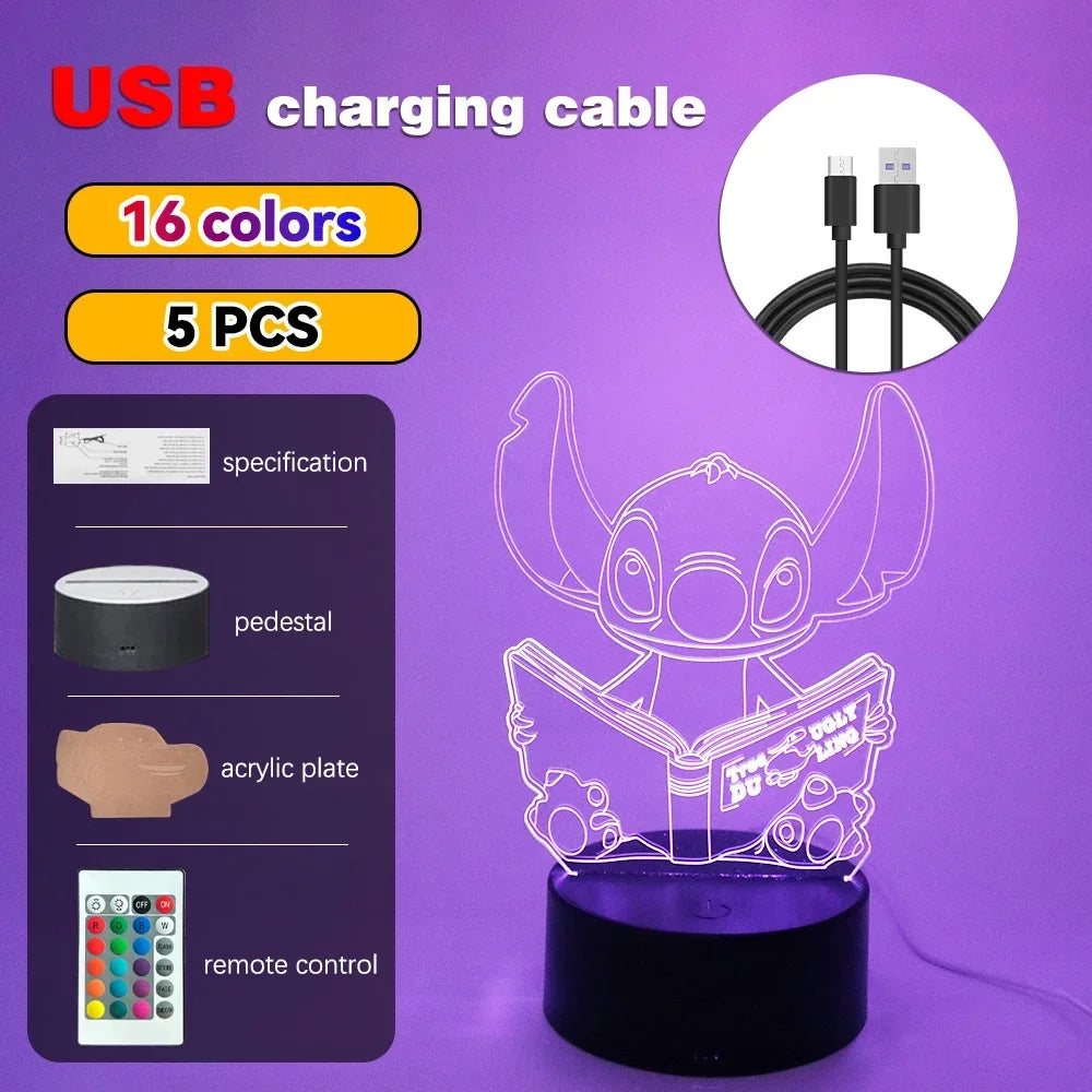 3D Illusion LED Night Light with Remote Control - Smarsty