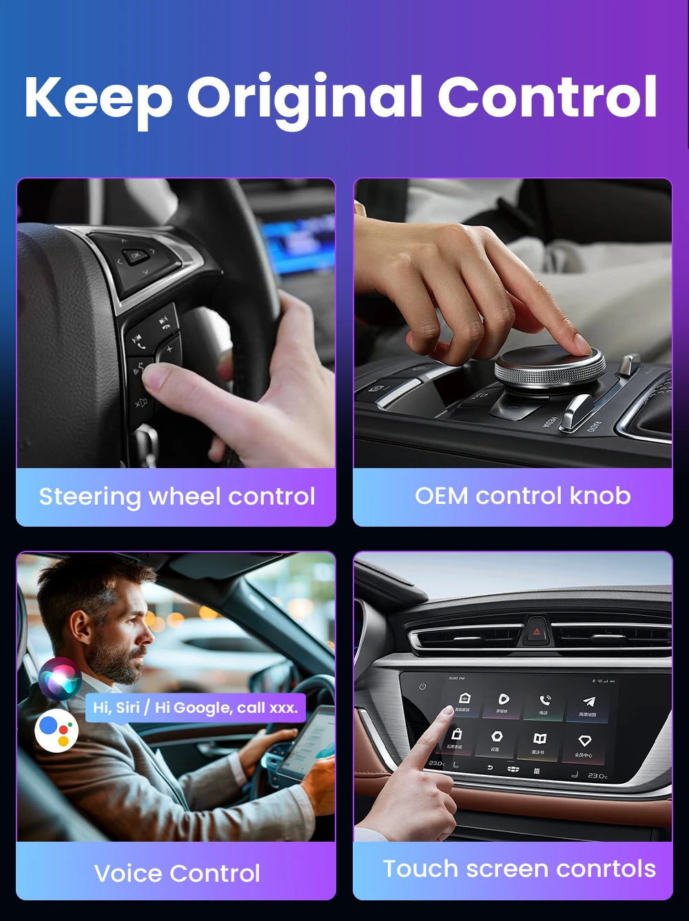 2in1 Wireless CarPlay And Android Auto Adapter Plug And Play - Smarsty