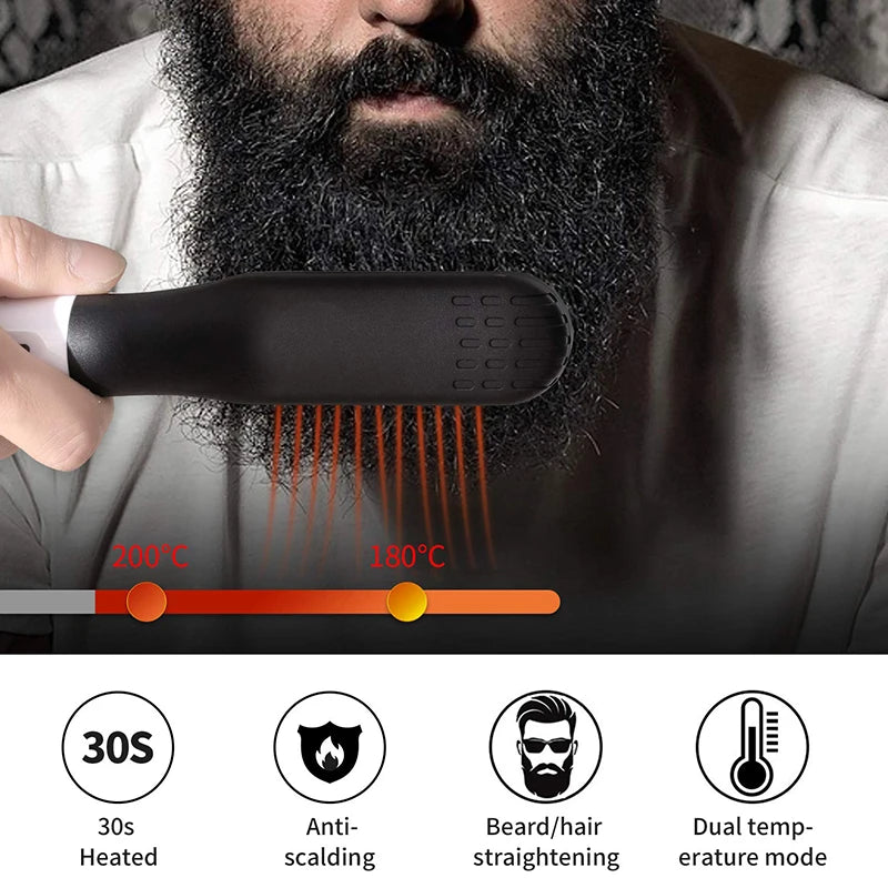 Electric Hot Comb Straightener for Quick Beard Care - Smarsty