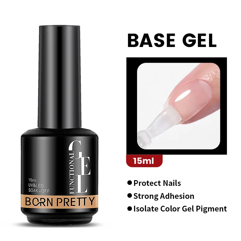 Born Pretty Milky Pink Rubber Base Gel Polish 15ml Self Leveling Formula - Smarsty