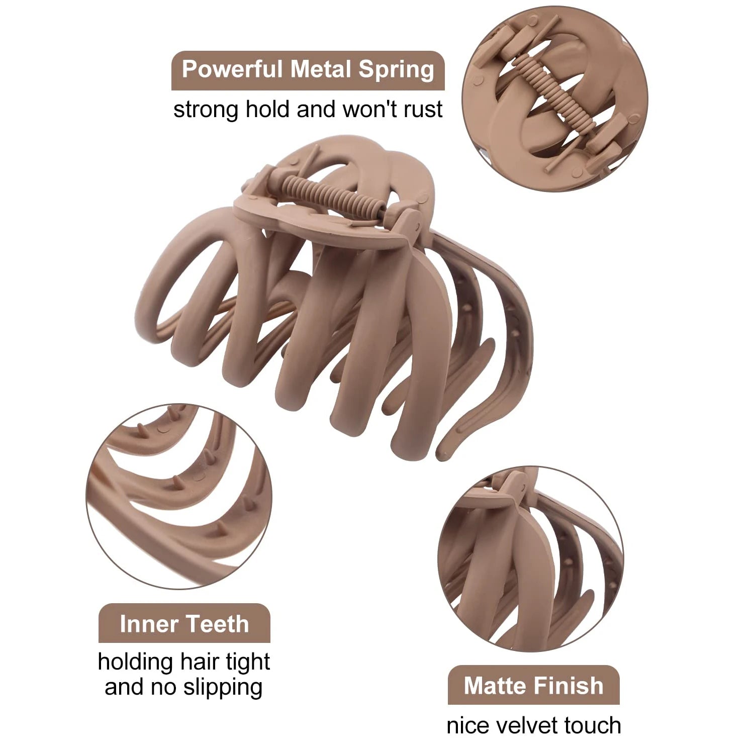 Korean Large Claw Clips For Thick Hair Strong Durable Grip - Smarsty