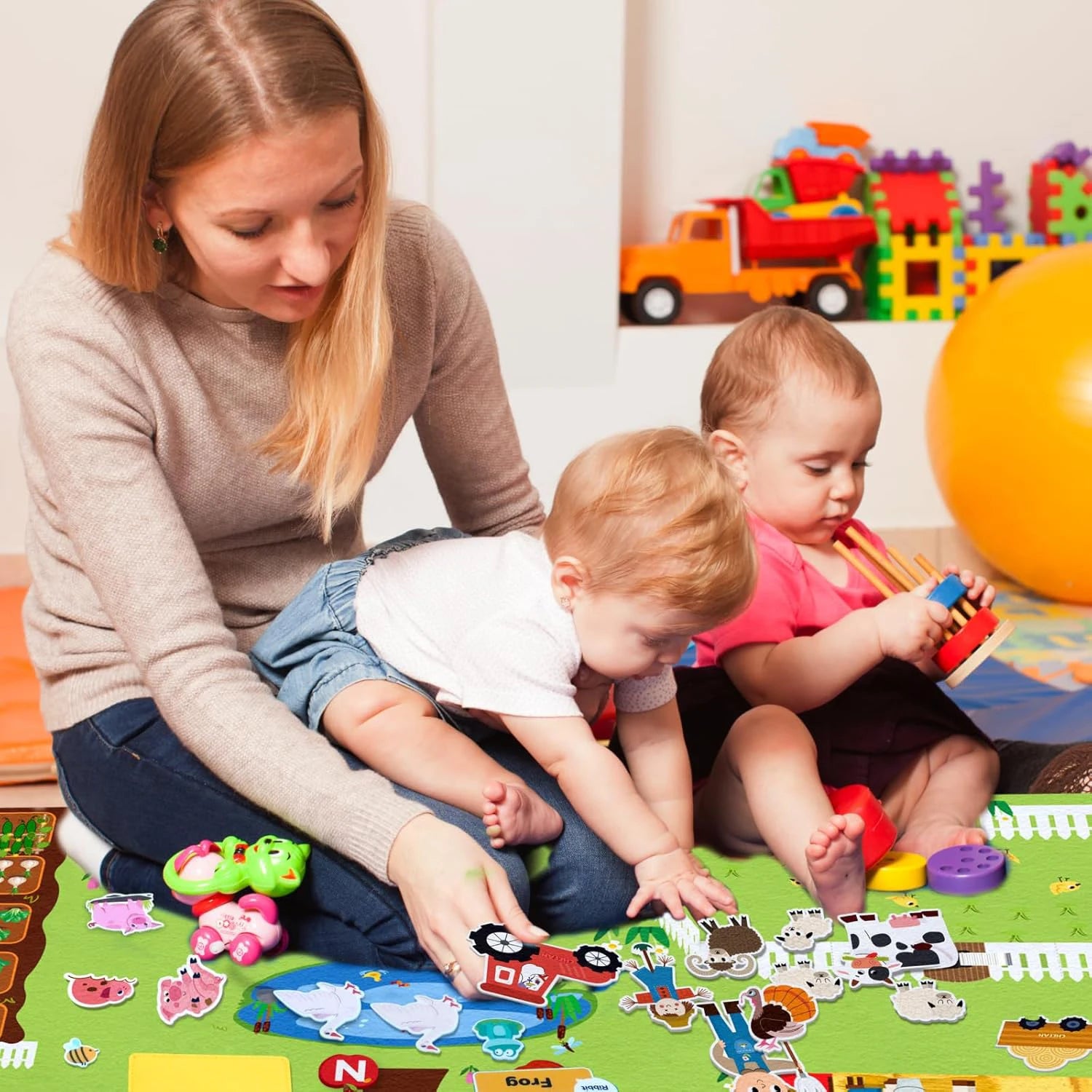 Farm Animals Felt Story Board Set Storytelling Early Learning Interactive Play Kit Wall Hanging Puzzle Toys for Toddlers Gifts - Smarsty