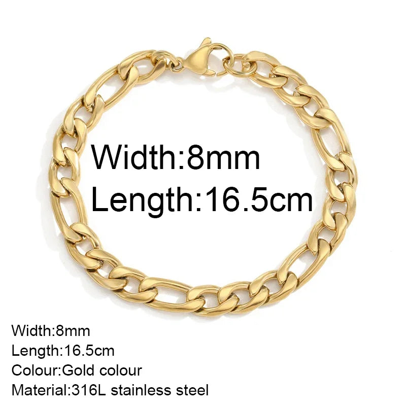 Gold Stainless Steel Twist Chain Bracelet for Women - Smarsty