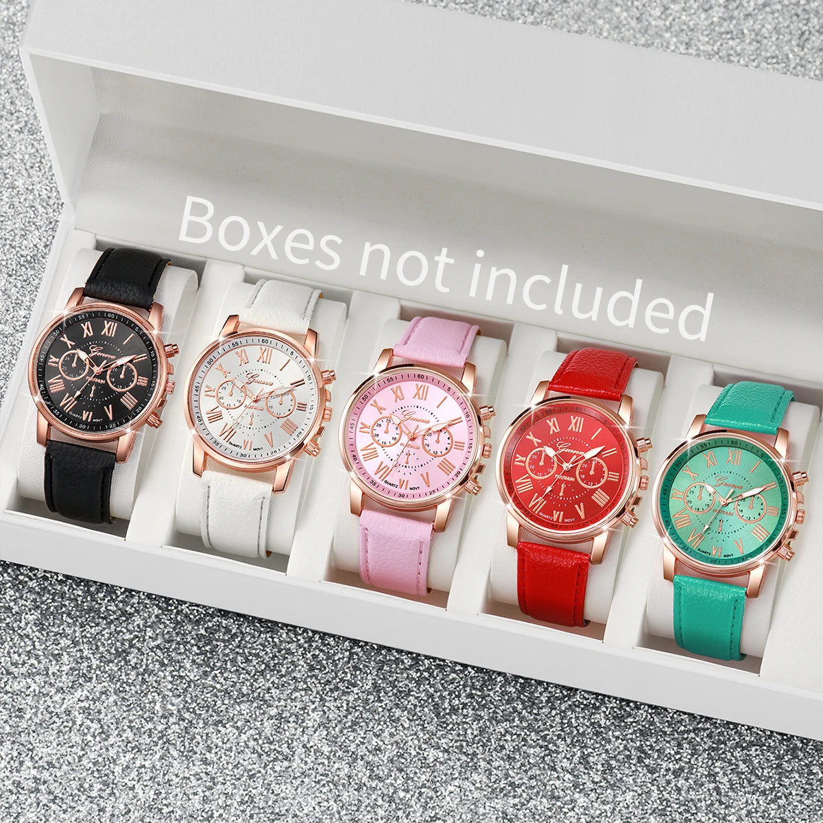 Fashionable Women's Quartz Watches with Leather Band - Smarsty