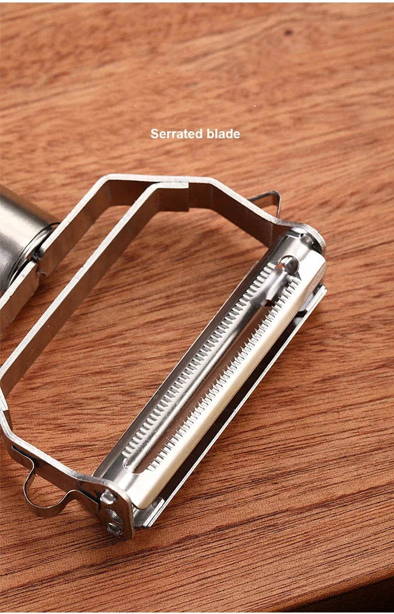 Stainless Steel Peeler Fruit Vegetable Multifunction Grater Julienne Peeler Slice Melon Potato Carrot Cucumber Home Kitchen Tool by Smarsty