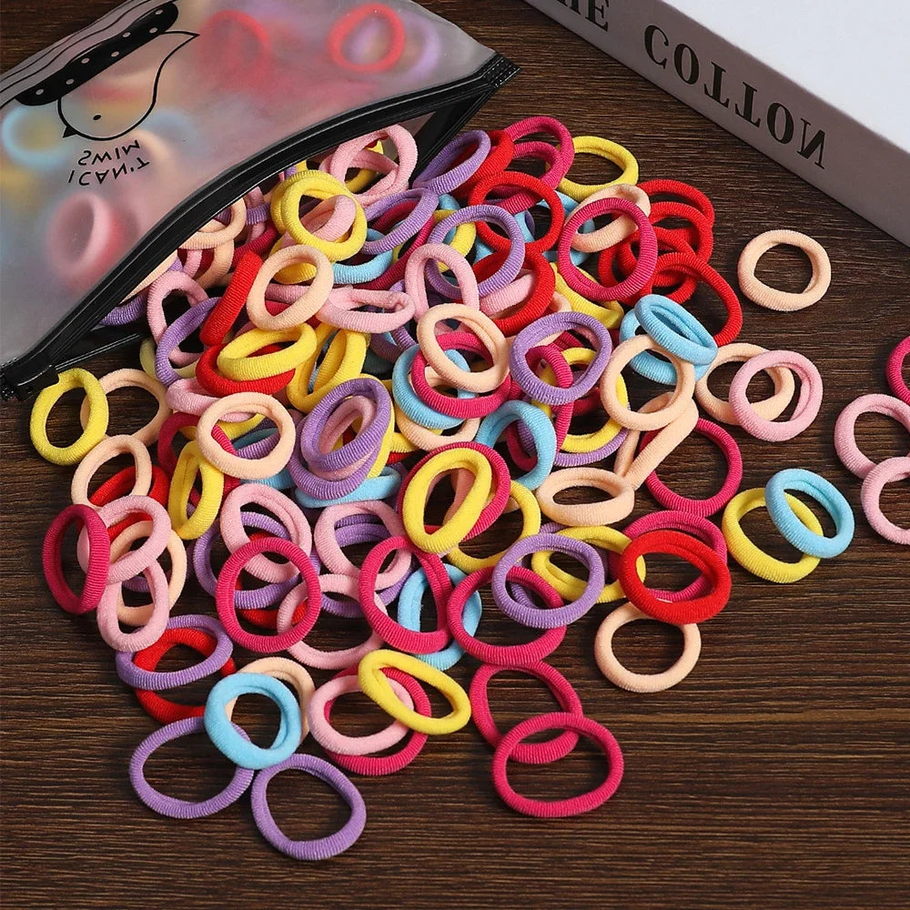50 Pack Seamless Hair Ties Gentle No Damage Elastic - Smarsty