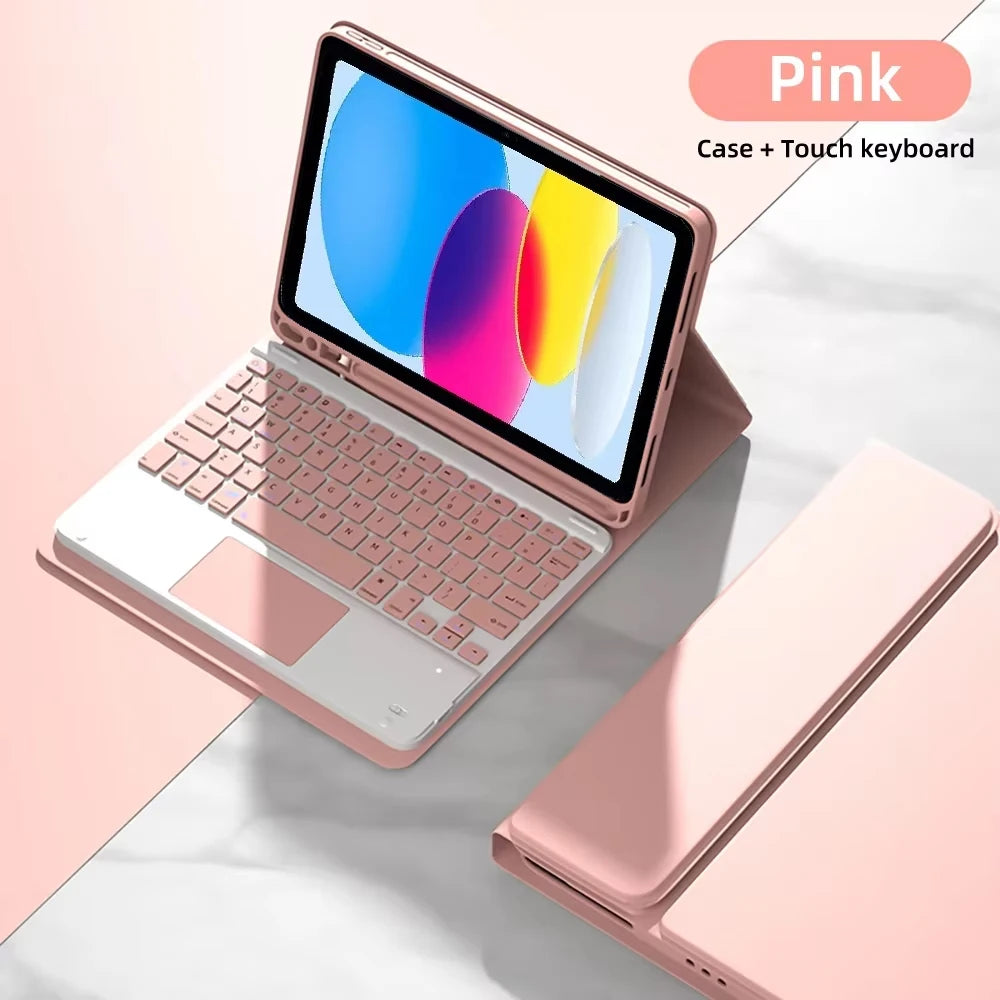 Keyboard Case For iPad 10th Gen 2022 10.9inch,Detachable Bluetooth Keyboard Cover For iPad 11 11inch A16 2025 With Pencil Holder