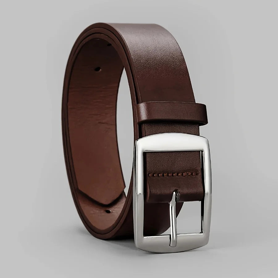 Luxury PU Leather Belt for Men Metal Buckle - Smarsty