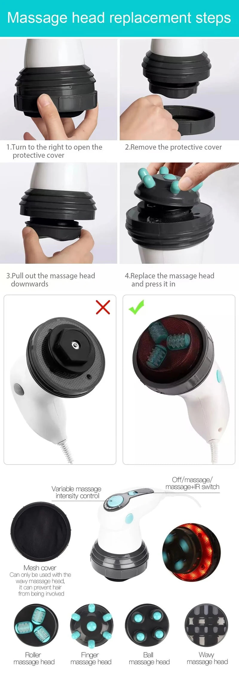 Portable Electric Massager for Anti Cellulite Slimming - Smarsty