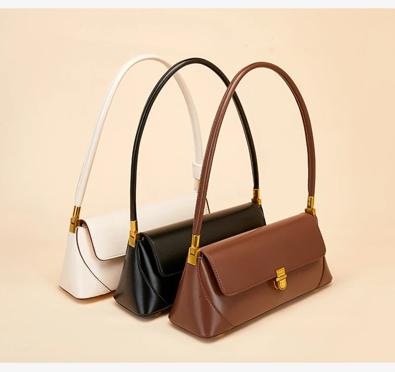 Lux Baguette Bag For Women Genuine Leather Shoulder - Smarsty
