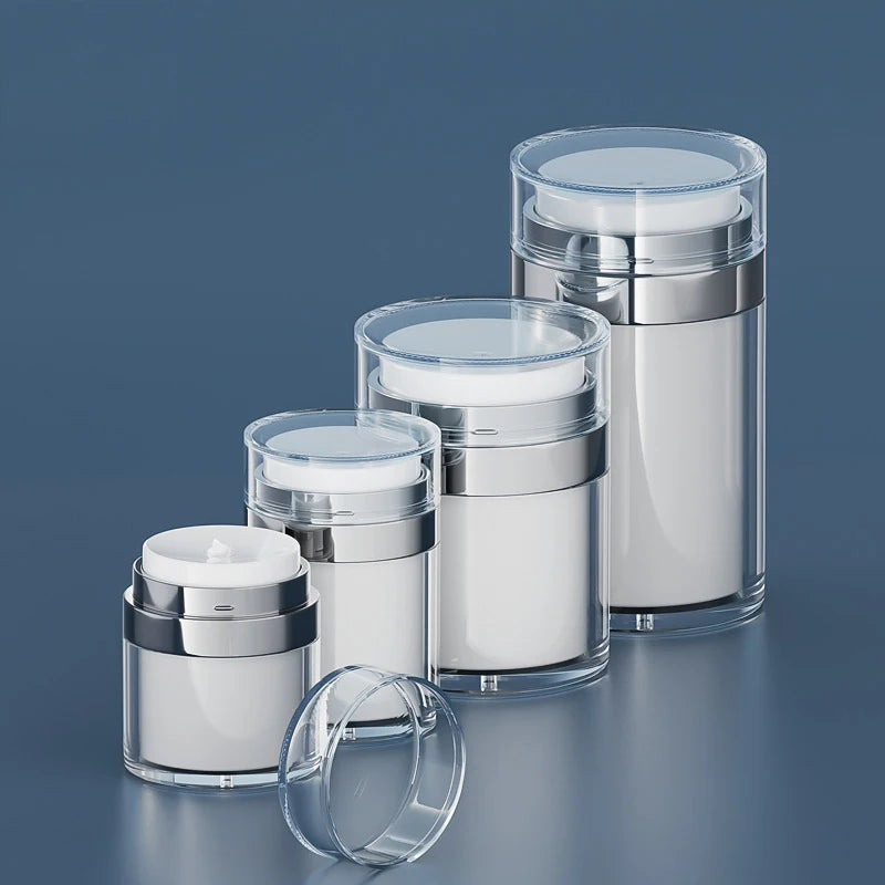 Airless Pump Jar for Makeup Lotion Refillable Container - Smarsty