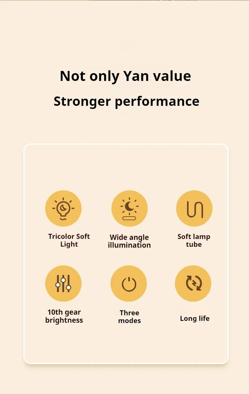 USB Rechargeable LED Table Lamp with Touch Dimming - Smarsty