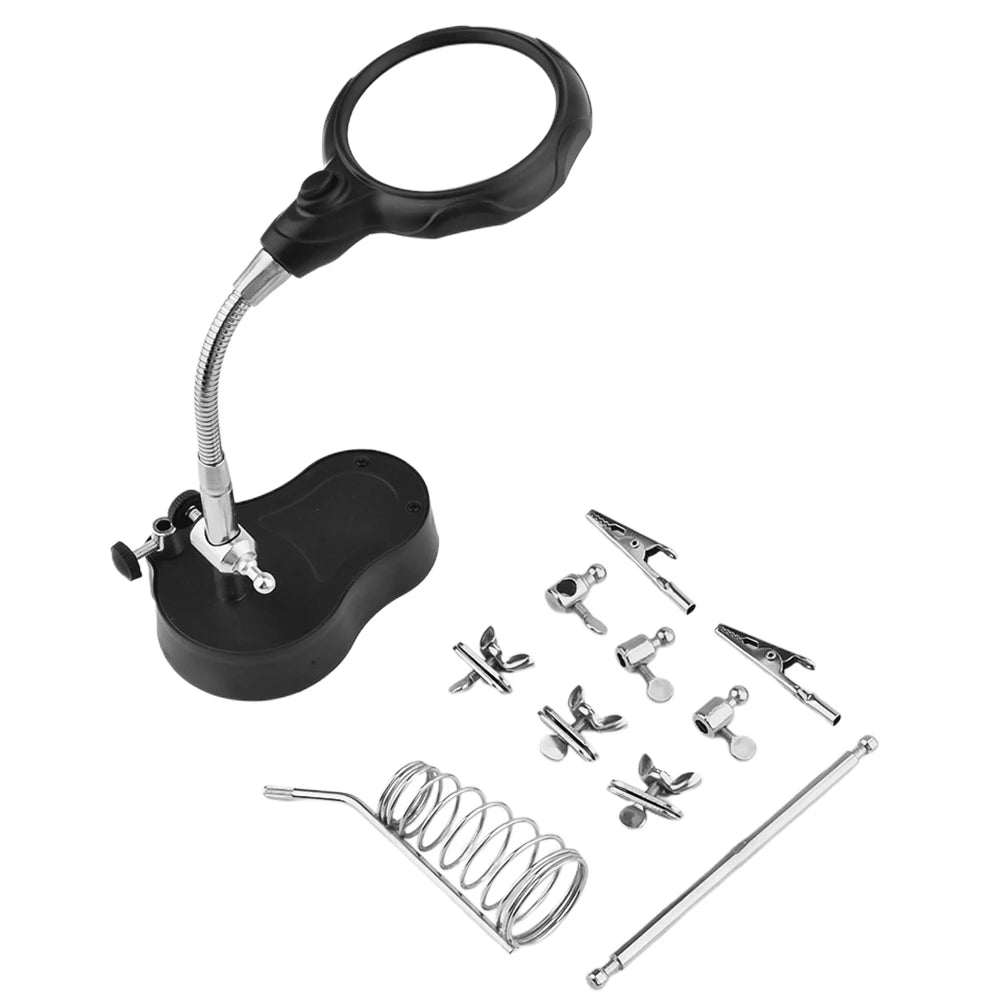 Welding Clip Magnifier with LED Light and Stainless Steel Durability - Smarsty