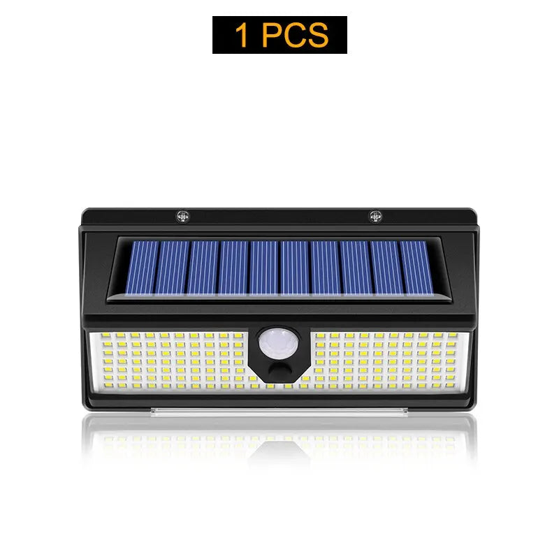 190LED Solar Motion Sensor Wall Lamp for Outdoor Safety - Smarsty