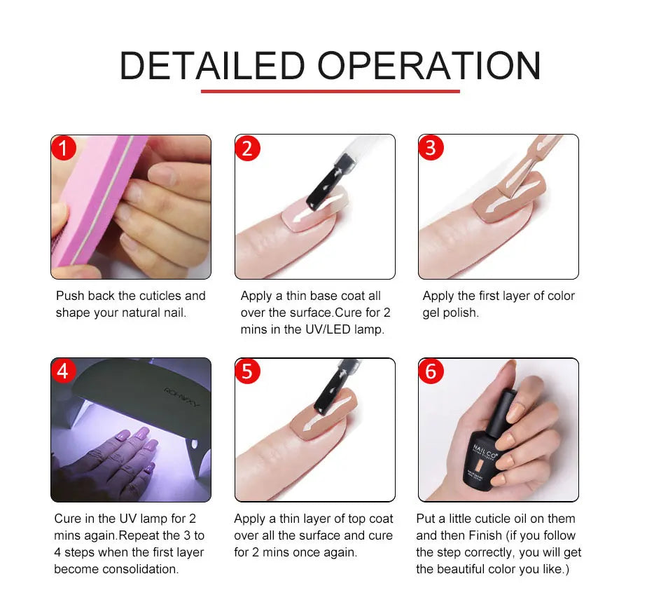 NAILCO 15ml Gel Top Coat and Base Coat for Long-Lasting Shine - Smarsty