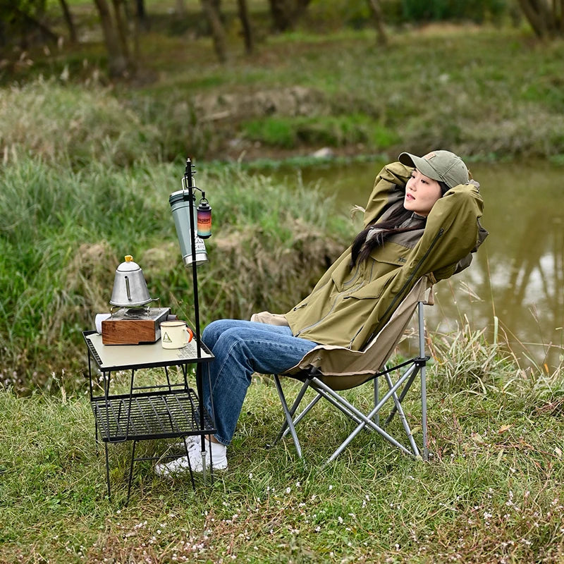 Outdoor Folding Moon Chair Portable Chair Camping Chair Picnic Gear Fishing Small Horse Stool Student Sketching by Smarsty