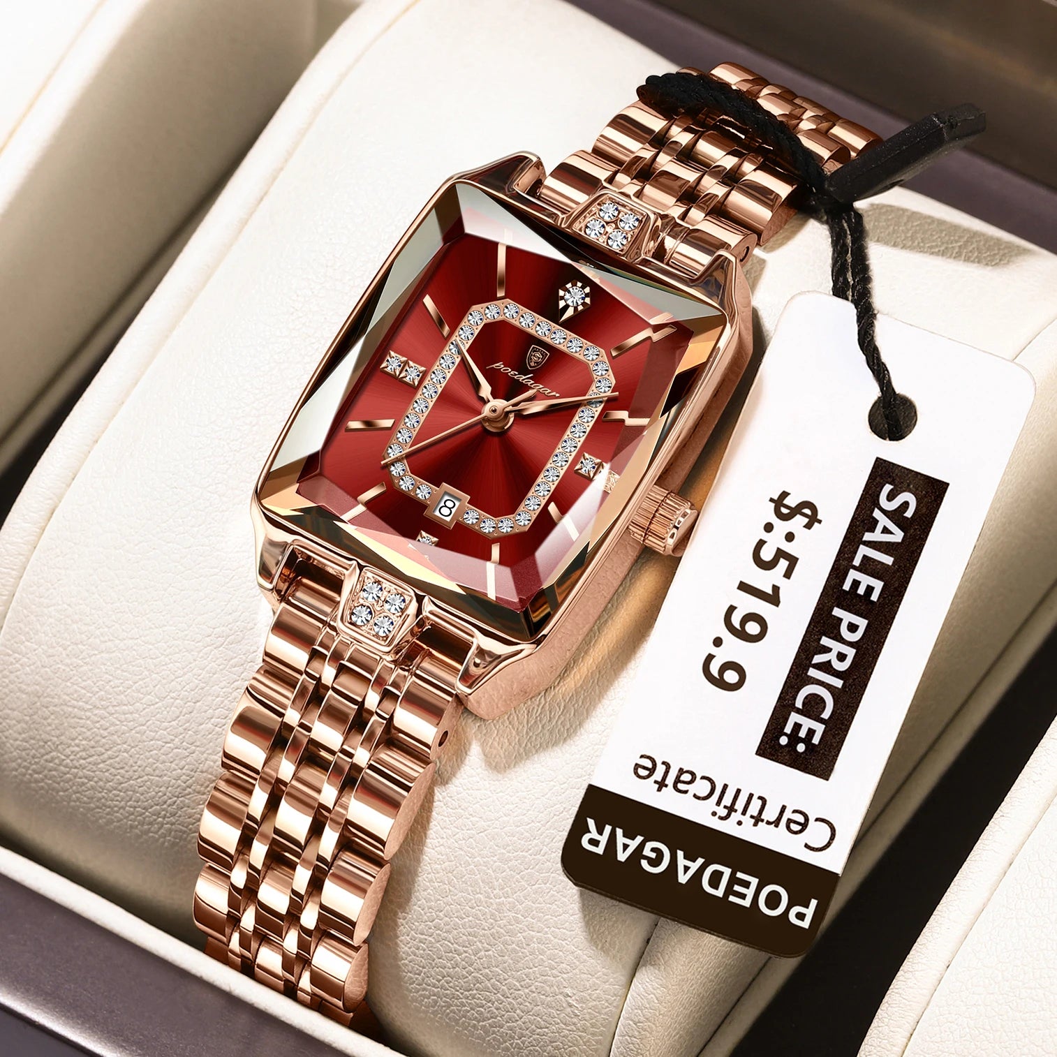 Elegant Waterproof Stainless Steel Women's Wristwatch - Smarsty