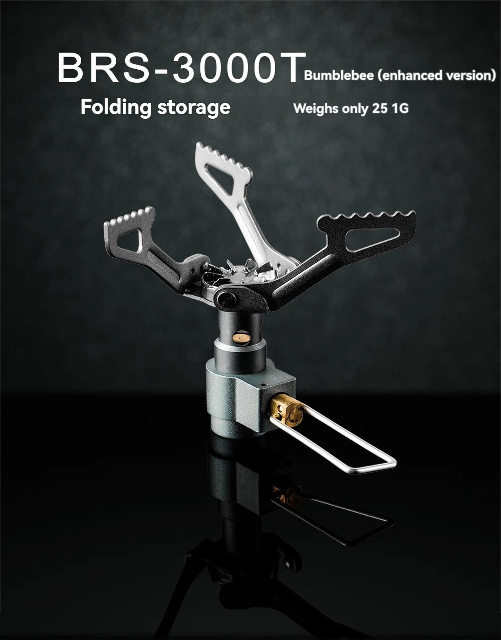 BRS-3000T Titanium Mini Camping Gas Burners 25g One-Piece Pocket Stove Outdooor Hiking Folding Cooking Furnace Portable 