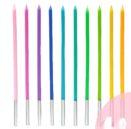 6/12/48pcs/1case Birthday Candles Spiral Cake Candles Long Thin Cake Candles For Wedding Party And Cake Decoration - Smarsty