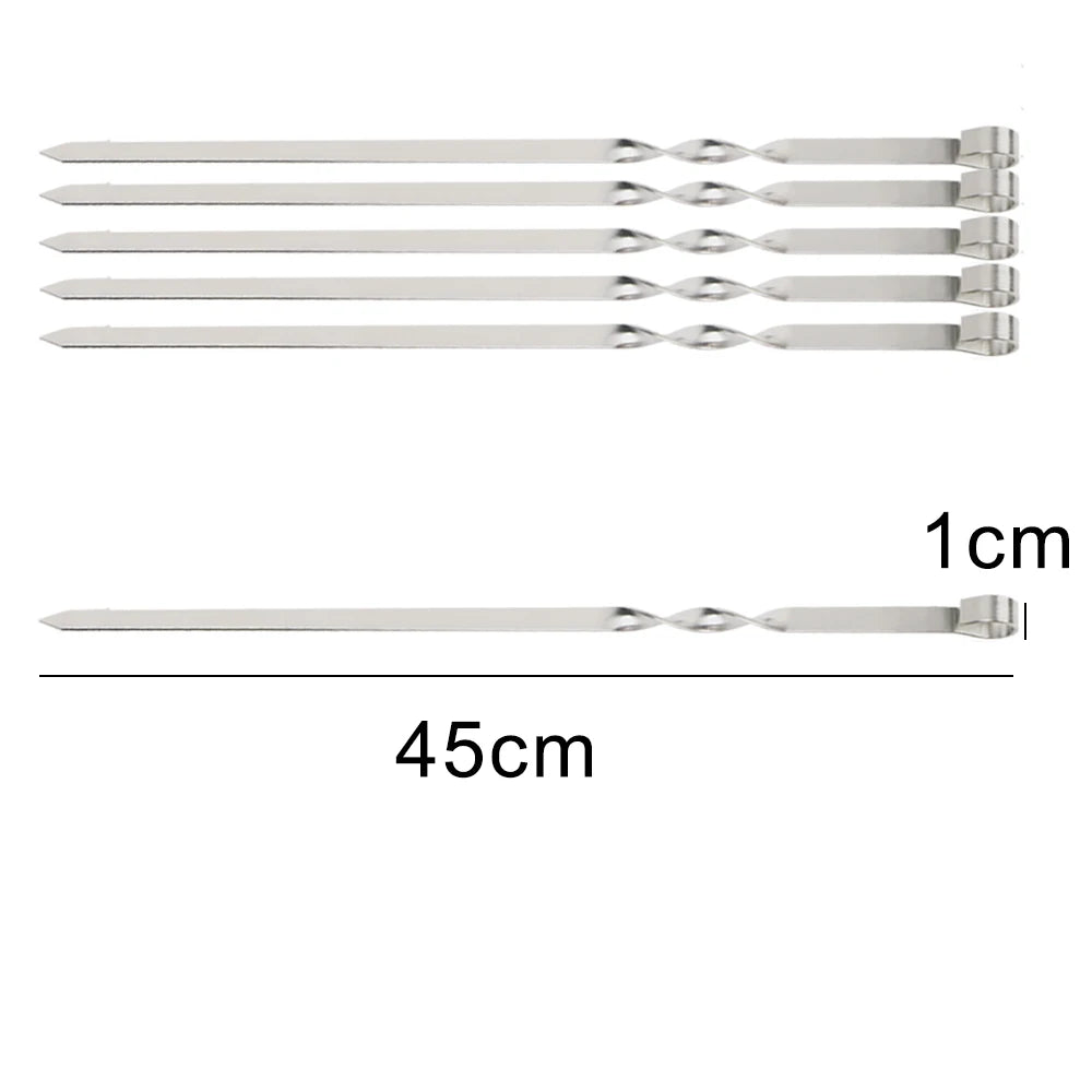 Stainless Steel Barbecue Skewers Set for Easy Cleaning - Smarsty