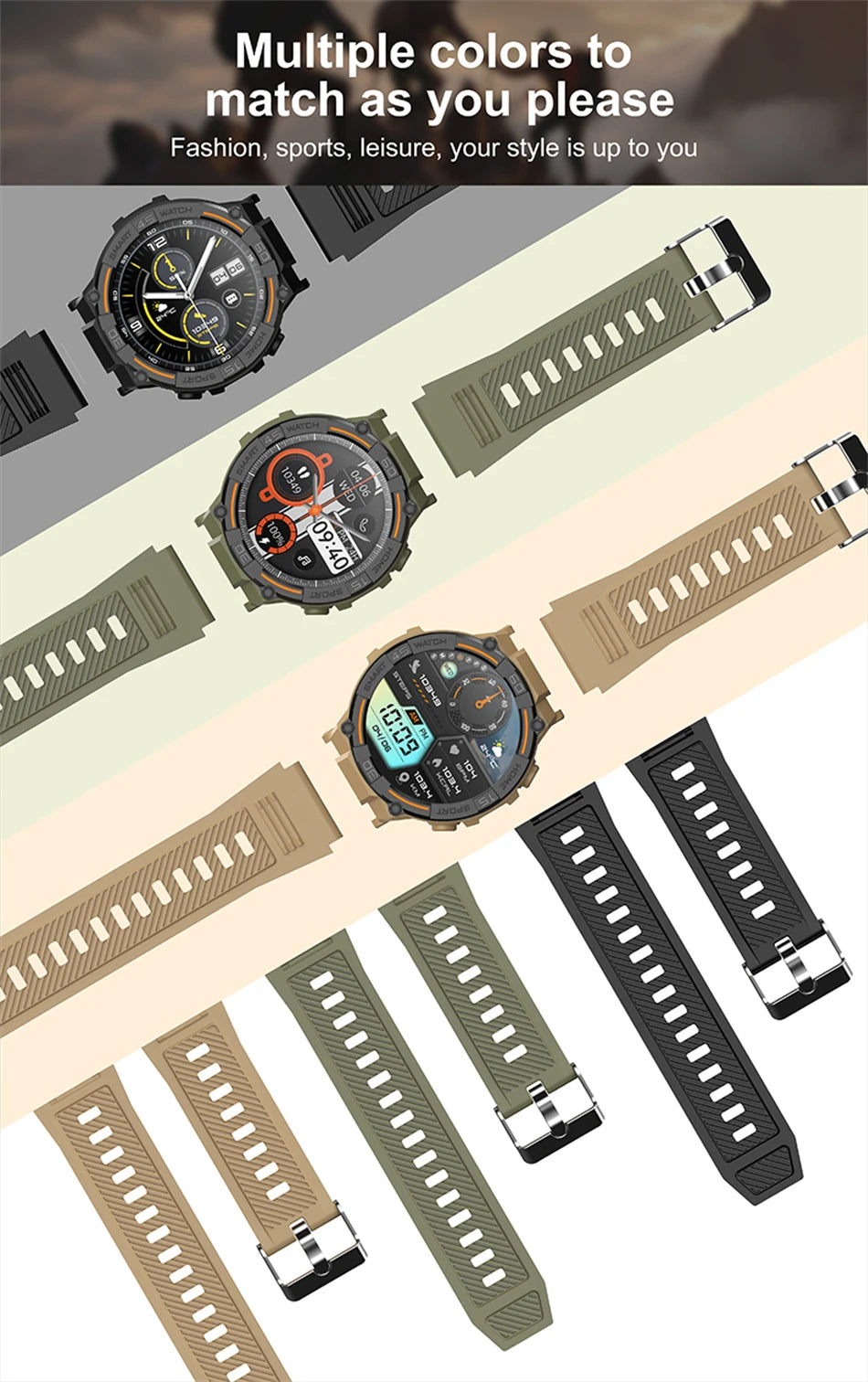 Military Smartwatch for Men with Health Monitoring Features - Smarsty